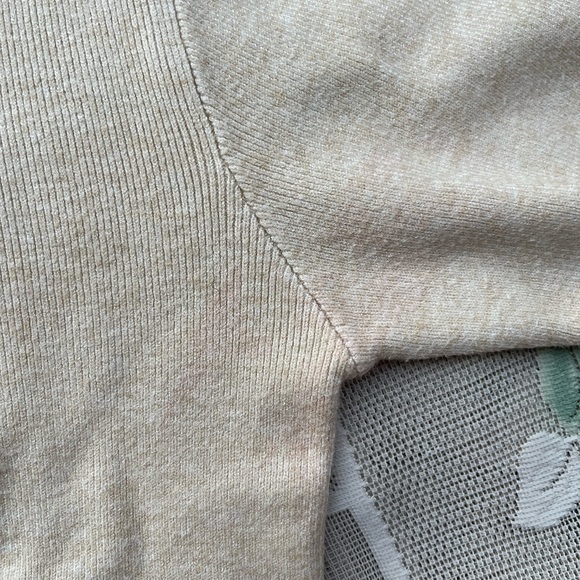 Beige Sweater with Frilly Neck and Sleeves - Picture 9 of 13